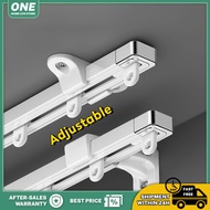 Retractable curtain track top mounted side mounted slide rail straight rail guide mute chute aluminum alloy curtain rod