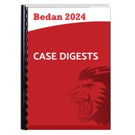 Bedan Red Book Case Digests 2024