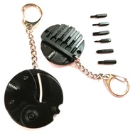 Coin-shape Mini EDC Folding Pocket Keychain with Tools Screw Driver