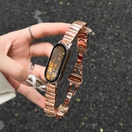 Strap For Xiaomi Mi Band 9 8 Active Bracelet for Xiaomi Smart Band 9 8 Redmi 4 Stainless Steel Metal