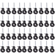Top 40Pcs Electric Fence Insulators ScrewElectric Fence Ring Insulator Tape Screw Wood Post Insulato
