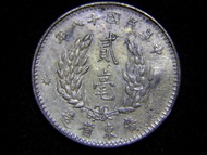 1929年(民國十八年)廣東省造孫中山像稻穗飾紋二毫銀幣(最後一款,曾流通粵澳兩地)