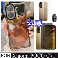 ✅4In1 Poco C71 Tempered Glass Anti Spy Privacy for POCO C 71 C75 C61 C65 Full Coverage Screen Protec