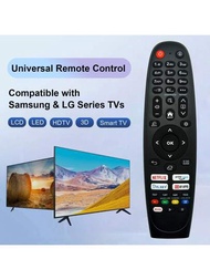 El Control Remoto Universal Rc1818a Es Adecuado Para Televisores Inteligentes De La Serie Led Lcd Hd Tv Qled Suhd Uhd 4k 3d (sin Control Por Voz)