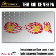 Tem Vespa Sprint / Primavera Thiết Kế Iron Man | VPSP56 | Team Decal Hình Dán Xe Máy Vespa Chống Nướ