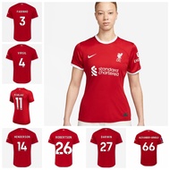2023-24 Liverpool บ้านผู้หญิงเสื้อแข่งฟุตบอล Salah Virgil Van Dijk Fabinho Henderson Luis Diaz Robertson Darwin Nunez Alexander-Arnold เสื้อกีฬาสำหรับผู้หญิง