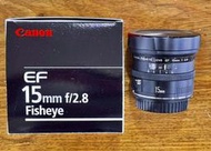 Canon EF 15mm f/2.8 Fisheye 恒定光圈 魚眼鏡頭