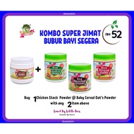 NBH TRAVEL BABY FOOD KOMBO BUBUR BAYI SEGERA [ CEREAL OAT'S + 2 BUBUR BAYI]