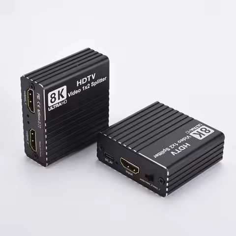 8K 1x2 HDMI Splitter 1 IN 2 Out Dual Display 1 To 2 Splitter 8K60hz 4K120hz 1080P240hz Video Distrib
