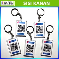 (SEHARI JADI ) Kastem Gantungan kunci kartu My Pertamina | kartu my pertamina custom | kartu barcode