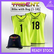 Trident Bibs with Bag – Yellow (1-18) Trident Bib Football Bib