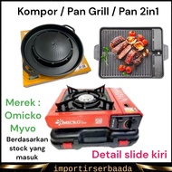 IMP- Kompor Gas Portable 1 Tungku 2 in 1 SNI Panci Yakiniku / Panci 2in1 Grill dan Steamboat Kualita