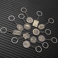 58/Lakers Heat Warriors Basketball Keychain Jewelry Metal Speedboat Bucks Nets Keychain Pendant Copp