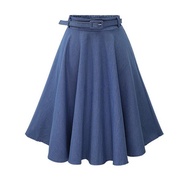 skirt denim skirt 2018 AliExpress eBay Amazon Summer New Style Denim Skirt Free Belt Ready Stock