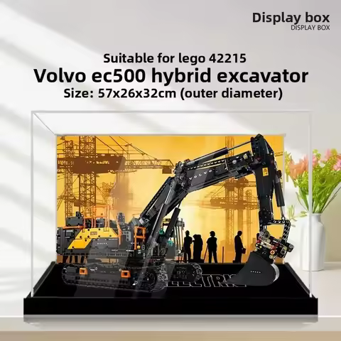 Acrylic display and storage box suitable for LEGO 42215 Volvo EC500 Hybrid Excavator building block 