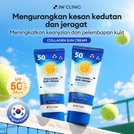 3W Clinic Collagen Sunscreen Moisturizing For Sensitive Skin SPF50+ PA+++ 70ml Meningkatkan Skin Ela