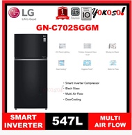 LG GN-C702SGGM 547L Top Freezer Fridge in Black Glass Finish / Inverter / DoorCooling