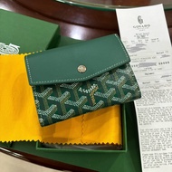 有單 GOYARD Wallet  Green  三折式按扣開合 男女同款 銀包 綠色