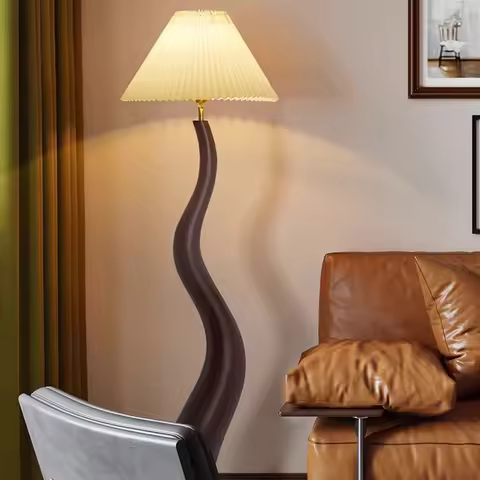 Nordic retro floor lamp bedroom floor lamp living room sofa side standing table lamp study decoratio