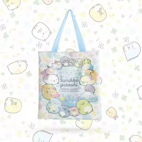 Hot selling Sumikko Gurashi canvas tote bag large capacity commute shopping eco shoulder handbag nic