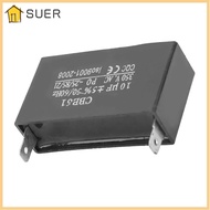 SUER CBB61 Capacitor, 50/60Hz 10UF Fan Motor Starting Capacitor, Durable ±5% 350VAC 2-Pin Motor Capa