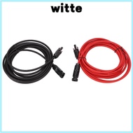 WITTE  Panel Wire, 12AWG Wire 4mm² Diameter  Extension Cable, Waterproof Black 3 Meter + Red 3 Meter