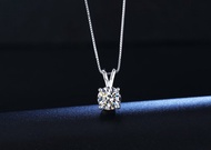 莫桑石 莫桑鑽 1-2克拉四爪氣質項鍊 台北門市 客製化訂製白金