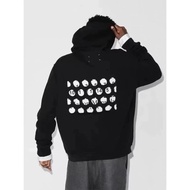 Maison Margiela Black Hole Punched Oversized Hoodie