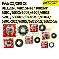 FAG BEARING C3 EX5 WAVE Y125Z Y15ZR LC135 NEW RXZ KRISS Y110SS FZ150 RS150 TZM 6200 6201 6301 6202 6