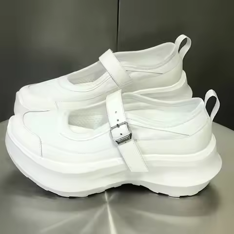 Summer Platform Mary Jane Women's Shoes Thick Soled Height Increasing Retro Mary Jane Sports Chunky