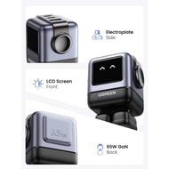 UGREEN Nexode 65W Robot GaN 3-Port PD Fast Charger with USB C, USB A & LED Screen for Smartphones