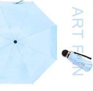 全城熱賣 - 小清新五折黑膠遮陽傘（藍色 54cm*8k)