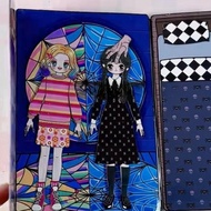 Wednesday Quiet Book Paper Doll House Handmade Parent-Child Interaction diy Educational Toys Girl To