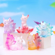 Nine-Tailed Small Fox Model with 9 Tails Decoration
