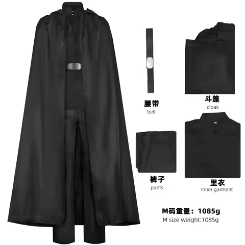 Halloween Carnival Cosplay Luke Customized Clothes Movie Luke Skywalker Cosplay Costume Black Outfit