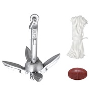 0.7KG Steel Folding Watercraft Anchor Kayak Marine Canoe Boat Grapnel Raft Boat Anchor Boat Accessor