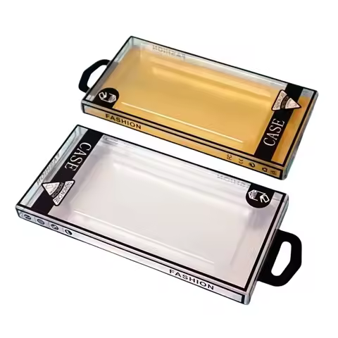 50pcs Custom Logo Universal Blister PVC Clear Plastic Retail Packaging Box for iphone 15 16 pro max 