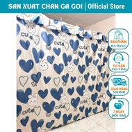 Rido Curtains with Ruffles 3MX1M/3MX1M2/3MX1M4/3MX1M8/3MX2M/3MX2M2 With free heart rabbit pattern st