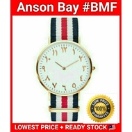 Anson Bay #BMF Jam tangan arab jawi murah belt canvas bukan tawaf ready stok unisex