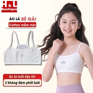 Cotton shirt for girls, 2-layer unpadded student bra, front from 30-56kg Cotton HL BOUTIQUE A108