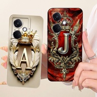 For OnePlus Nord CE3 Casing CPH2569 Fashion Initial Letters Crown Soft Silicone Shockproof Cover For
