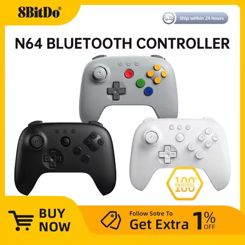 8Bitdo N64 Bluetooth Controller for Analogue 3D, Switch, Windows, and Android Gaming Wireless Gamepa
