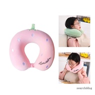 searchddsg Portable Travel Pillow Set for Kids Memory Foam U Shaped Neck Support Pillow