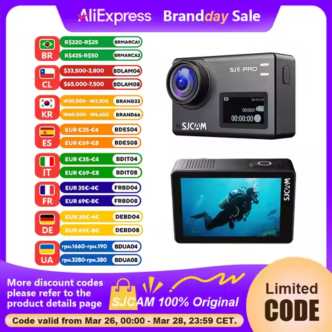 SJCAM SJ8 Pro Or CAM3 Action Camera Waterproof Anti-Shake 4K 60FPS 5G WiFi Touch Screen Multifunctio