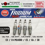 USED Japan NGK Iridium MAX Spark Plug - Citroen 1.5L TU5 1.8L EW7 2.0L EW10 3.0L V6 ES9 C3 C4 Picass