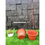 Pot bunga PUMBA 20 Merah Bata / Pot Gantung 20 cantik / Pot bunga