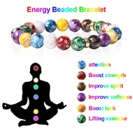 Colorful 7 Chakras Stone Bracelet Adjustable Energy Balance Bead Bracelets Jewelry Gift