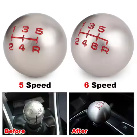 5/6 Speed Aluminum Matte Ball Shape Shift Gear Knob M10*1.5 for Honda Fit Civic City FD2 FN2 EP3 TYP