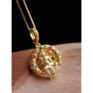 Tibetan Retro White Tara Gawu Box Pendant Side White Tara Heart Mantra Inlaid Diamond Pendant 3.5