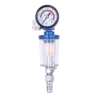 Yuly 1/4"" Air Compressor Oil Water Separator For Spray Spray Paint Kit Air Regulator Gauge & In-lin